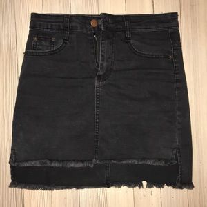 Black Denim Skirt